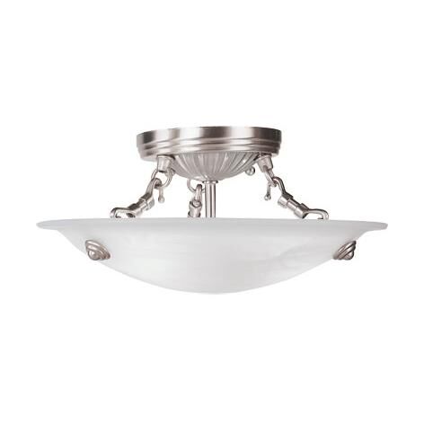 Oasis 12 Inch 3 Light Semi Flush Mount by Livex Lighting